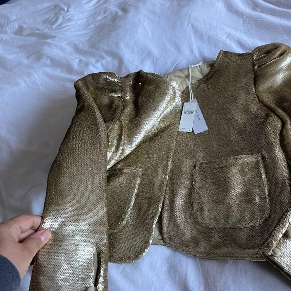 NWT 'Love The Label ' Antropologie Olivier Sequin Jacket - M - Picture 8 of 13